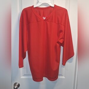 CCM Mens Red V Neck Sports Jersey Size Small